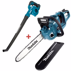 Makita DUC353Z Twin 18v / 36v LXT Cordless 35cm Chainsaw & DUB186Z Blower Bare