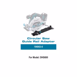 Makita DHS680ZJ 18v Brushless Circular Saw 165mm + Guide Rail Adaptor DHS680Z