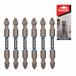 Makita E-06292 PZ2 Pozi Impact Premier Screwdriver Drill Bit Torsion 65mm 6 Pack