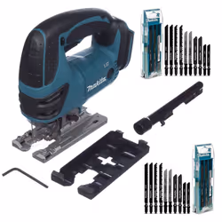 Makita DJV180Z 18v Top Handle Cordless Jigsaw LXT Lithium + 26 Blades + Dust Ext