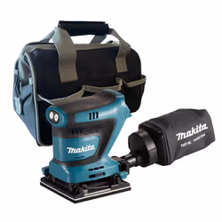 Makita DBO481Z 18v LXT 114mm 1/4 Sheet Finishing Cordless Palm Sander + Bag
