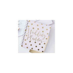 Pink & Gold Foiled Wedding Planner Organiser Book 70 Pages Engagement Gift, Gold