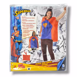 Rubie's Official Superman Festival Poncho, Adult Costume - One Size