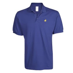 B&C Mens Polo Shirt Cotton Short Sleeve Designer Top Horse Embroidery Pony Logo New - Purple, S