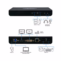 Origin Storage USB 3.0 Universal Docking Station - Additional view 7