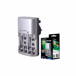 Lloytron Mains Battery Charger + 4x AA + 4x AAA Rechargeable Batteries