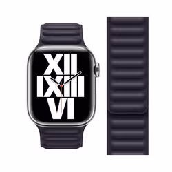 Apple Leather Link 45mm Watch Strap S/M - Ink