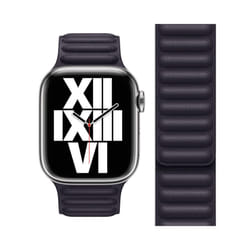 Apple Leather Link 45mm Watch Strap S/M - Ink