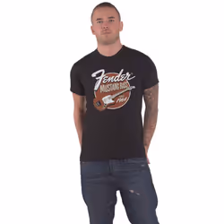 Fender T Shirt Mustang Bass Logo new Official Mens Black - M, Black