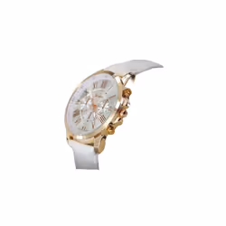 Adult Ladies Childrens Kids Girls Analogue Sport Smart Rose Gold Watch White Strap