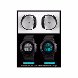SKMEI Girls Boys Black Digital Watch 50m Water Resistant Stopwatch Alarm Perfect Ages 5-12 DG1334 - Pink