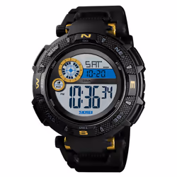 Skmei Large Dial Digital Watch Day Date Alarm Stopwatch Tough Sports Watch DG1467 - Gold