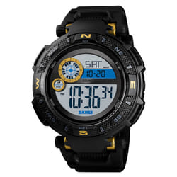 Skmei Large Dial Digital Watch Day Date Alarm Stopwatch Tough Sports Watch DG1467 - Gold