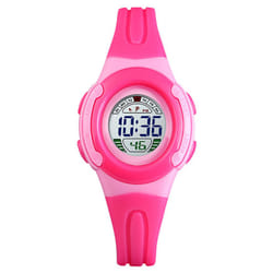 Skmei Childrens Kids Watch Small Lightweight Stopwatch Alarm Comfortable Strap - Pink