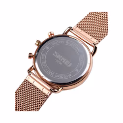 Skmei Mens Watch Date Display Black Blue Gold Clear Comfortable Luminous - Gold