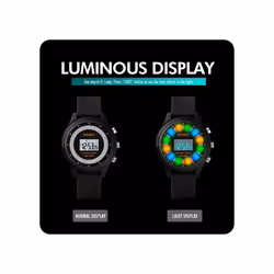 Skmei Kids Boys Girls Children Digital Watch Date Stopwatch Flashing Lights - Blue