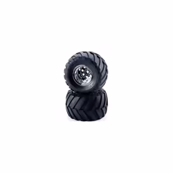 TAMIYA 58242 Wild Willy 2/Mad Bull, 9805618/19805618 Front Tire & Wheel (2 Pcs.)