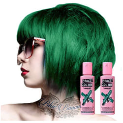 2x Crazy Color Semi-Permanent Hair Dye 2x 100ml (Emerald Green)