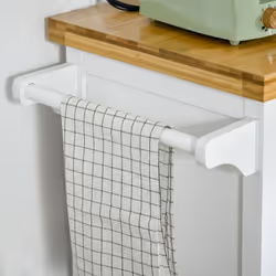 HOMCOM Rolling Kitchen Cart Storage Trolley with Drawer Towel Rail White - Additional view 6