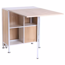 Homcom Foldable Dining Table - Oak & White | Folding Computer Desk - Additional view 4