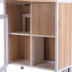 Homcom Foldable Dining Table - Oak & White | Folding Computer Desk - Additional view 5