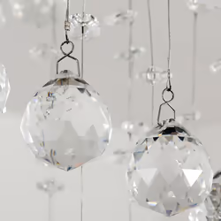 HOMCOM Crystal Ceiling Light Chandelier Spiral Rain Drop Pendant Lamp Metal - Additional view 6