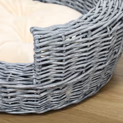 PawHut Elevated Dog Cat Couch Pet Basket Sofa Bed Wicker Willow Rattan w/Cushion - Additional view 7