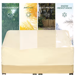 Outsunny Furniture Rain Cover 3 Seater Garden Rattan Chair Bench Waterproof - Additional view 4
