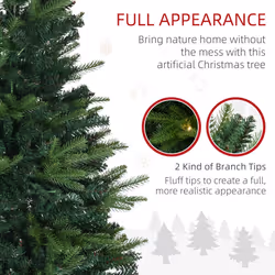 HOMCOM 4FT Christmas Tree Spruce Entrance DÃ©cor W/ Clear LED Lights Vase Base