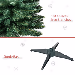 HOMCOM 6FT Pencil Artificial Christmas Tree with Solid Stand Tips Green - Additional view 4