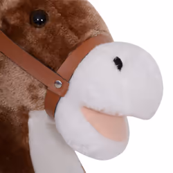 HOMCOM Kids Rocking Horse Wooden Plush Age 3+ Children Ride On Toy Rocker Baby - Additional view 7