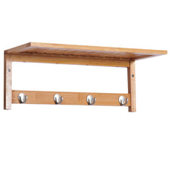 HOMCOM Wall Mounted Hallway Clothes Rack with Hanging Coat Hooks
