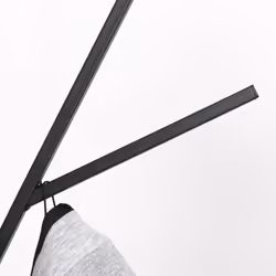 HOMCOM 180cm Free Standing Coat Rack Metal Shelf Holder Stand Hat Hanger Black - Additional view 6