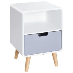 HOMCOM Nordic Style Bedside Table End Table Nightstand With Drawer