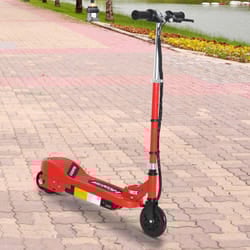 HOMCOM Foldable Kids Electric Scooter, for Ages 7-14 Years, Red