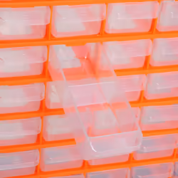 DURHAND 60 Drawers Parts Organiser Wall Mount Storage Cabinet Tools Clear - Additional view 7