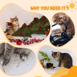 PawHut Cat Scratching Barrel Sisal Activity Center 3 Dens Observation Deck 70H - Additional view 5