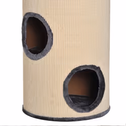 PawHut Cat Scratching Barrel Sisal Activity Center 3 Dens Observation Deck 70H - Additional view 6