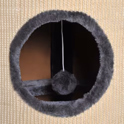 PawHut Cat Scratching Barrel Sisal Activity Center 3 Dens Observation Deck 70H - Additional view 7