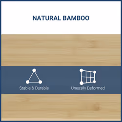 HOMCOM Monitor Riser Laptop PC Plinth Stand Desktop Organiser W/ Drawer Bamboo - Additional view 5
