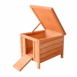 PawHut Wooden Rabbit Hutch Bunny Cage Guinea Pig House Pet Habitat Ferret - Additional view 6