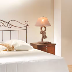 HOMCOM Table Lamp Indispensable Nautical Twisted Rope E27 Base Bedside Light