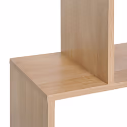 HOMCOM 6-Tier Wooden Modern S-Shaped Shelf Storage Unit Home Office Oak Colour - Additional view 6