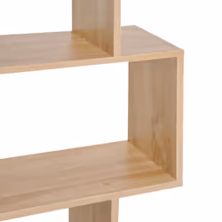 HOMCOM 6-Tier Wooden Modern S-Shaped Shelf Storage Unit Home Office Oak Colour - Additional view 7