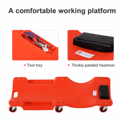 DURHAND Mechanic Vehicle Creeper Rolling Moulded Workshop Garage Assistance