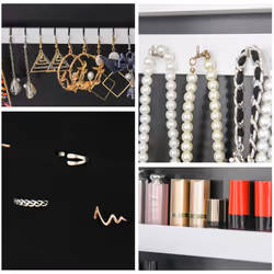 HOMCOM Free Standing LED Mirrored Jewelry Cabinet Armoire Floor Organiser - Additional view 6
