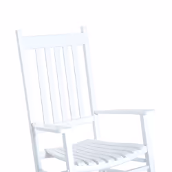 Outsunny Garden Rocking Chair Outdoor Swing Rocker Armchair White