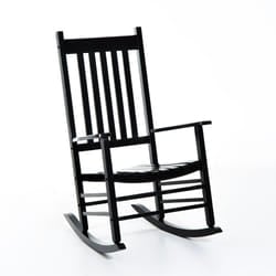 Outsunny Wooden Garden Rocking Chair Outdoor Furniture Deck Armchair Patio Swing