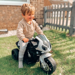 HOMCOM Electric Kids Ride on Motorcycle BMW Liscensed w/ Headlights Music Black