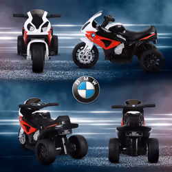 HOMCOM Electric Kids Ride on Motorcycle BMW Liscensed w/ Headlights Music Red - Additional view 6